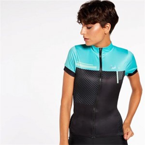 เสื้อเชิ้ตแขนสั้น Ladies Cycle Jersey แห้งเร็ว